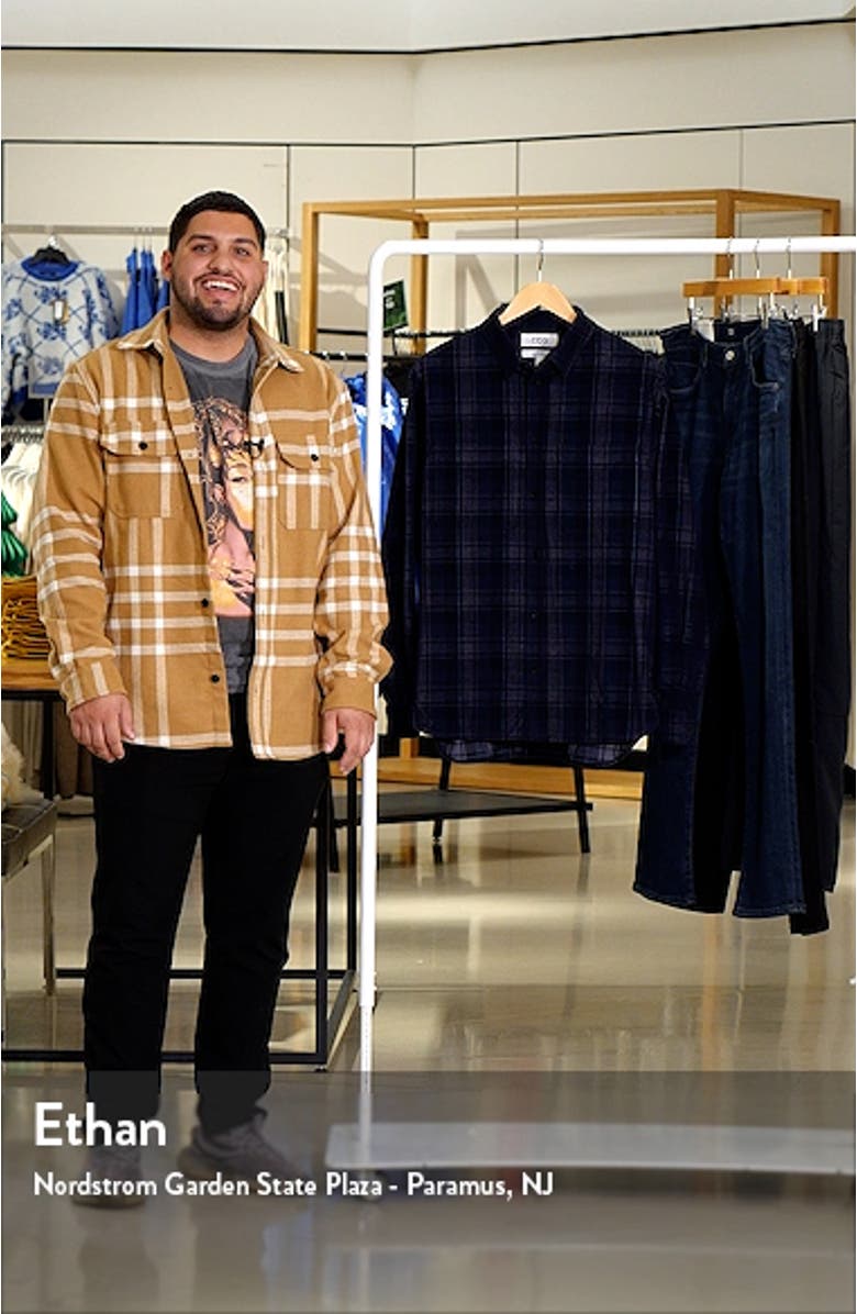 Plaid Relaxed Fit Corduroy Button-Up Shirt, sales video thumbnail