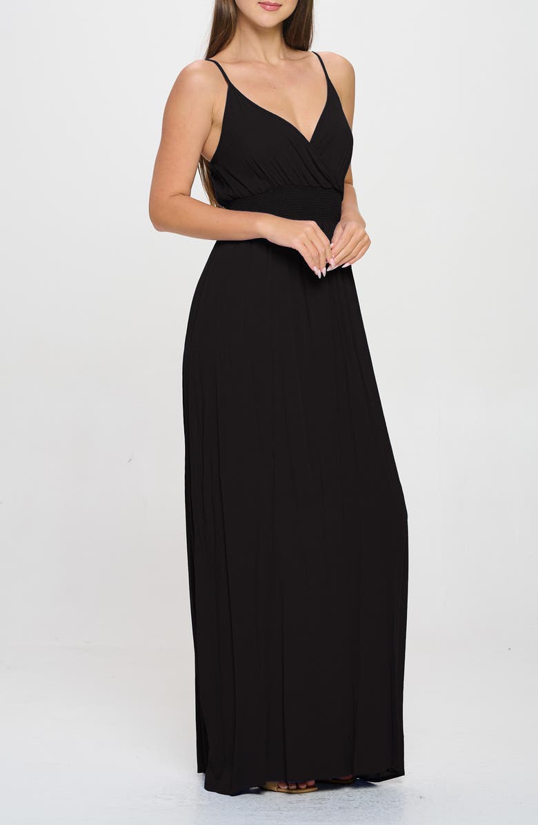 WEST K Solid Sleeveless Gauze Maxi Dress, Alternate, color, 