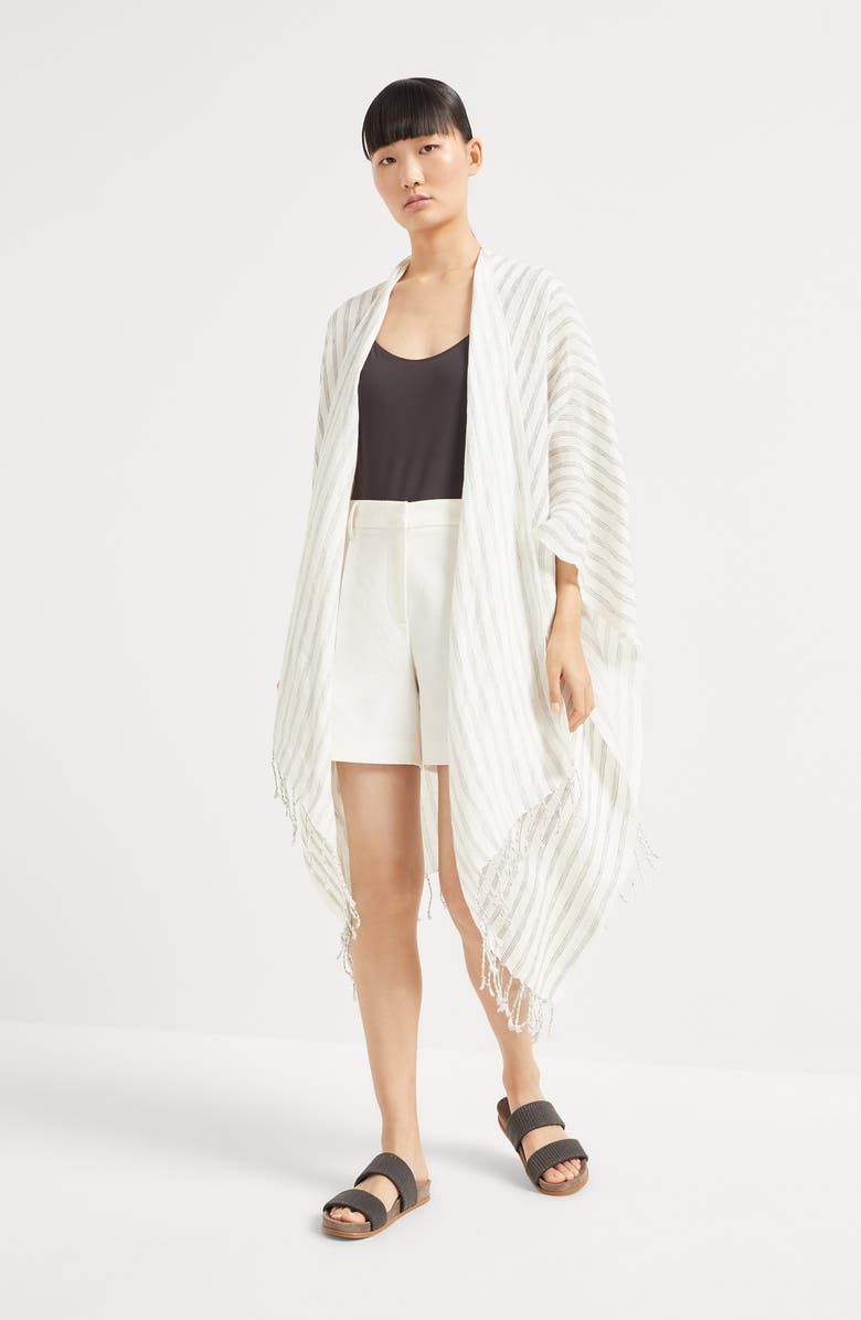 Brunello Cucinelli Poncho with fringe, Alternate, color, 