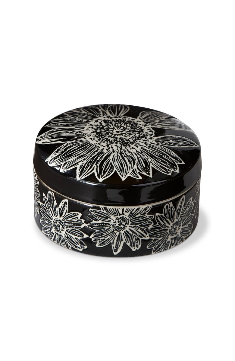 tag Let It Bee Dark Ceramic Trinket Dish Decorative Tray, Main, color, Black