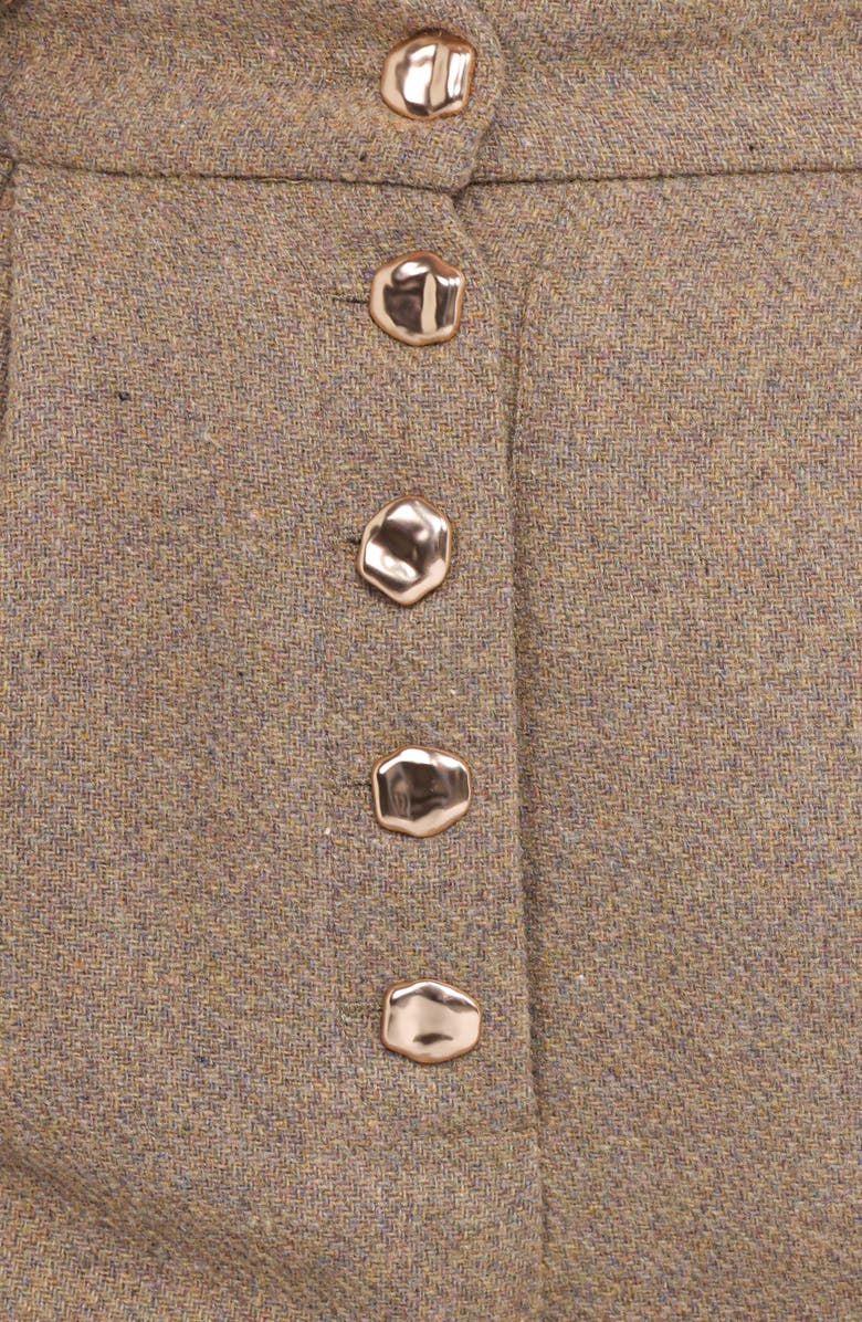 Petal & Pup Denise Tailored Shorts, Alternate, color, Taupe