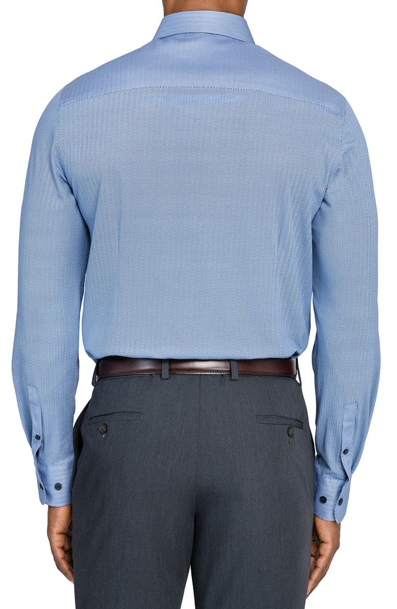 W.R.K Slim Fit Stripe Duo Reworked Cotton Dress Shirt, Alternate, color, Navy/ Blue