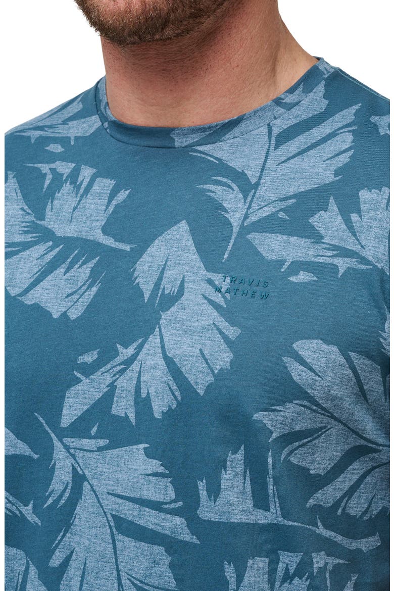 Travel Tip Leaf Print T-Shirt, Alternate, color, LIGHT TEAL