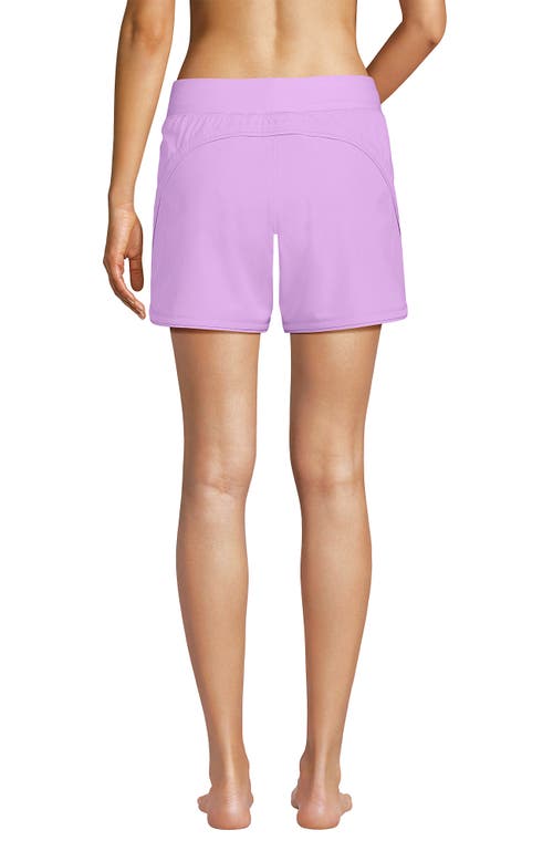 LANDS' END LANDS' END 5" QUICK DRY ELASTIC WAIST BOARD SHORTS SWIM COVER-UP SHORTS WITH PANTY 