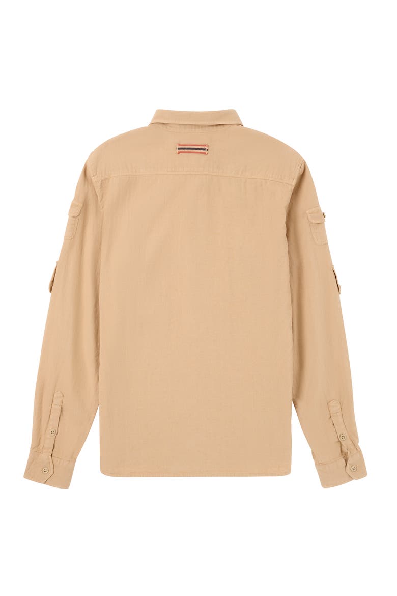 Traveller's Linen Shirt Mens, Alternate, color, Khaki