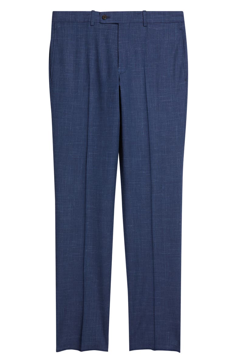 Jack Victor Patrick Tropical Wool, Silk & Linen Blend Pants, Alternate, color, Blue