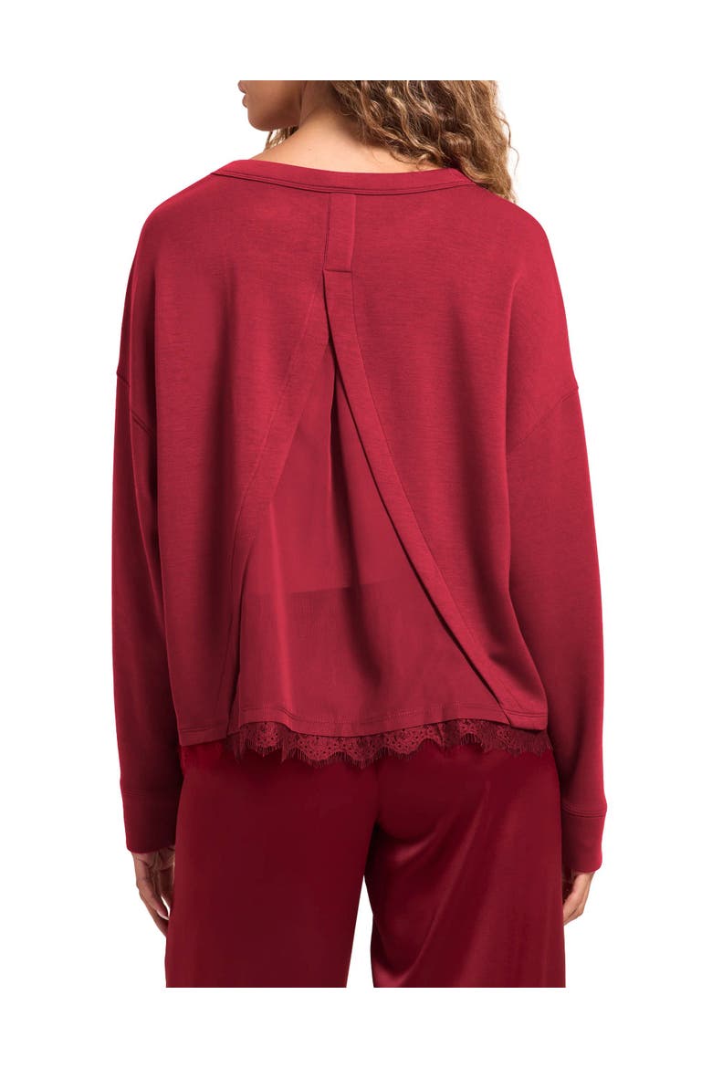 Alexandria Pullover Sweatshirt, Alternate, color, Dark red