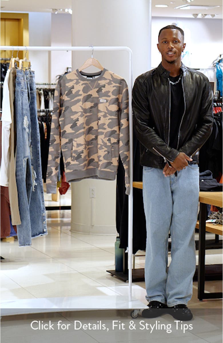 Camo Print Recycled Polyester Sweatshirt, sales video thumbnail