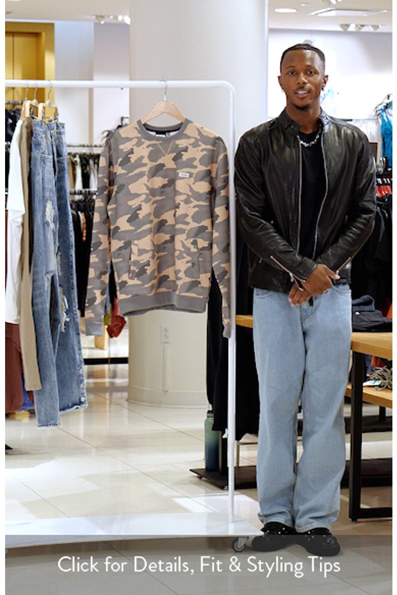 Camo Print Recycled Polyester Sweatshirt video