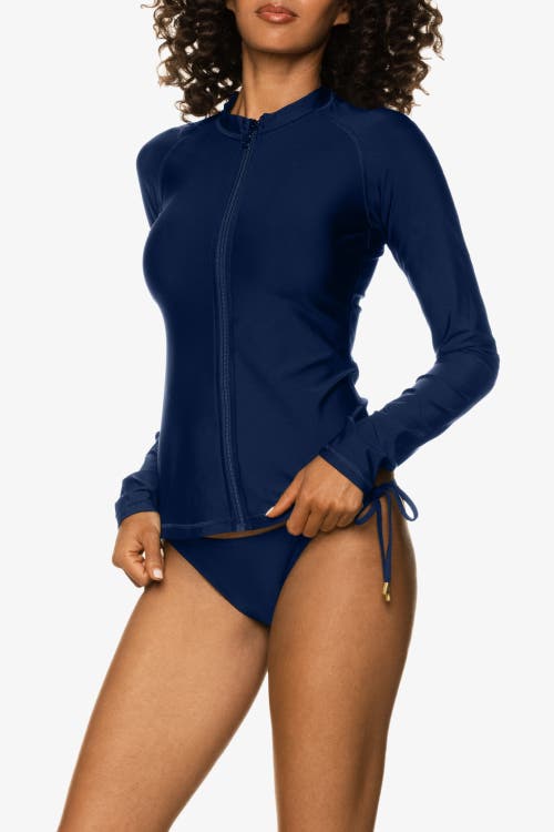 Helen Jon Beach Break Rash Guard Upf 50+ In Navy