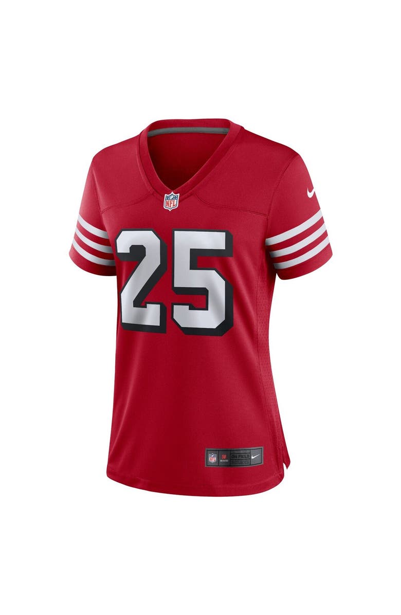 Nike Women's Nike Elijah Mitchell Scarlet San Francisco 49ers Alternate Team Game Jersey, Alternate, color, 
