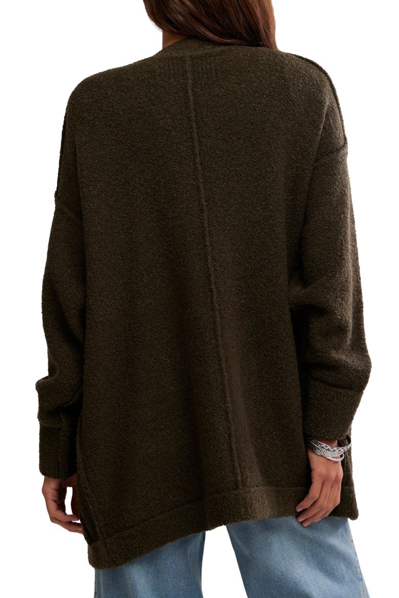 WTF Blazing Snap Front Knit Cardigan, Alternate, color, DARK GREEN