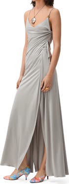 Versace Liquid Jersey Draped Gown
