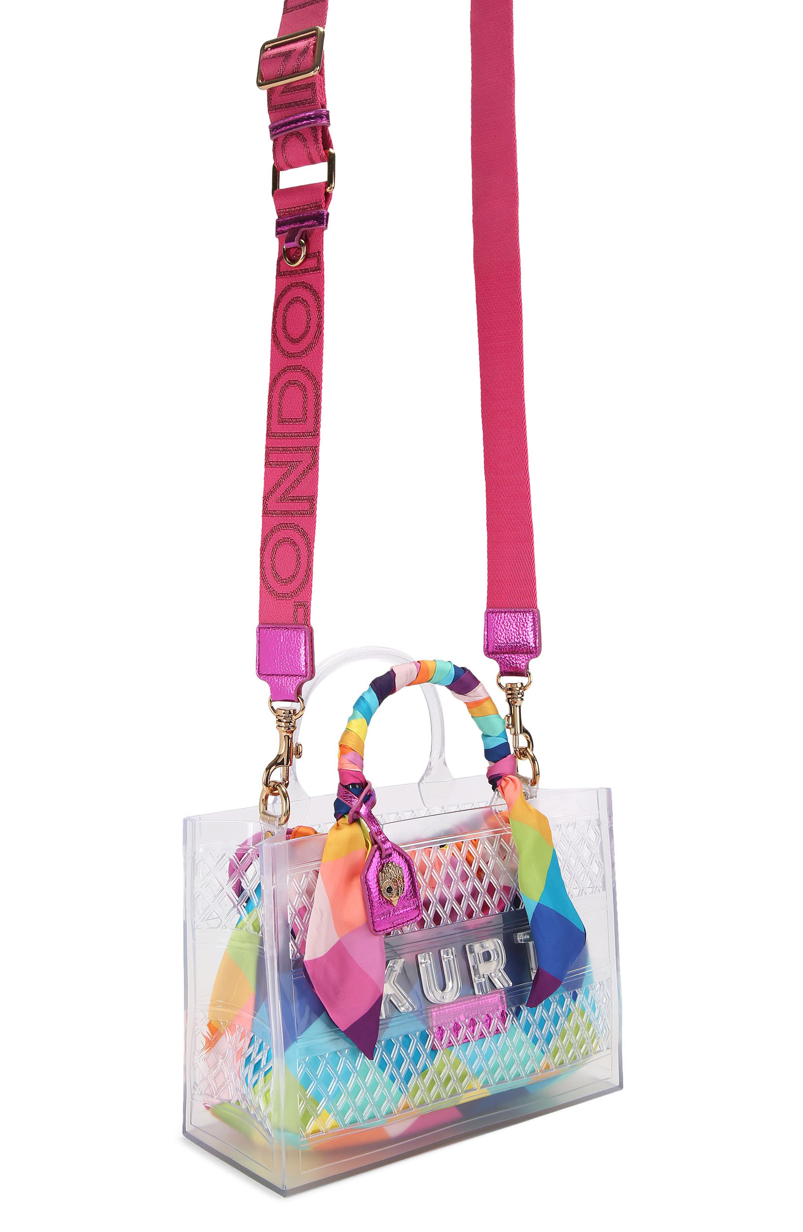 Small Jelly Tote Bag, Alternate, color, PINK MULTICOLORED