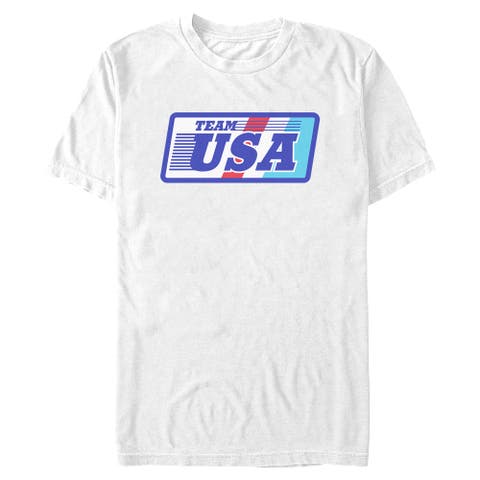 Men's Lost Gods Retro Stripes USA Badge  Graphic T-Shirt