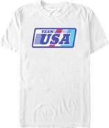 Lost Gods Men's Lost Gods Retro Stripes USA Badge Graphic T-Shirt