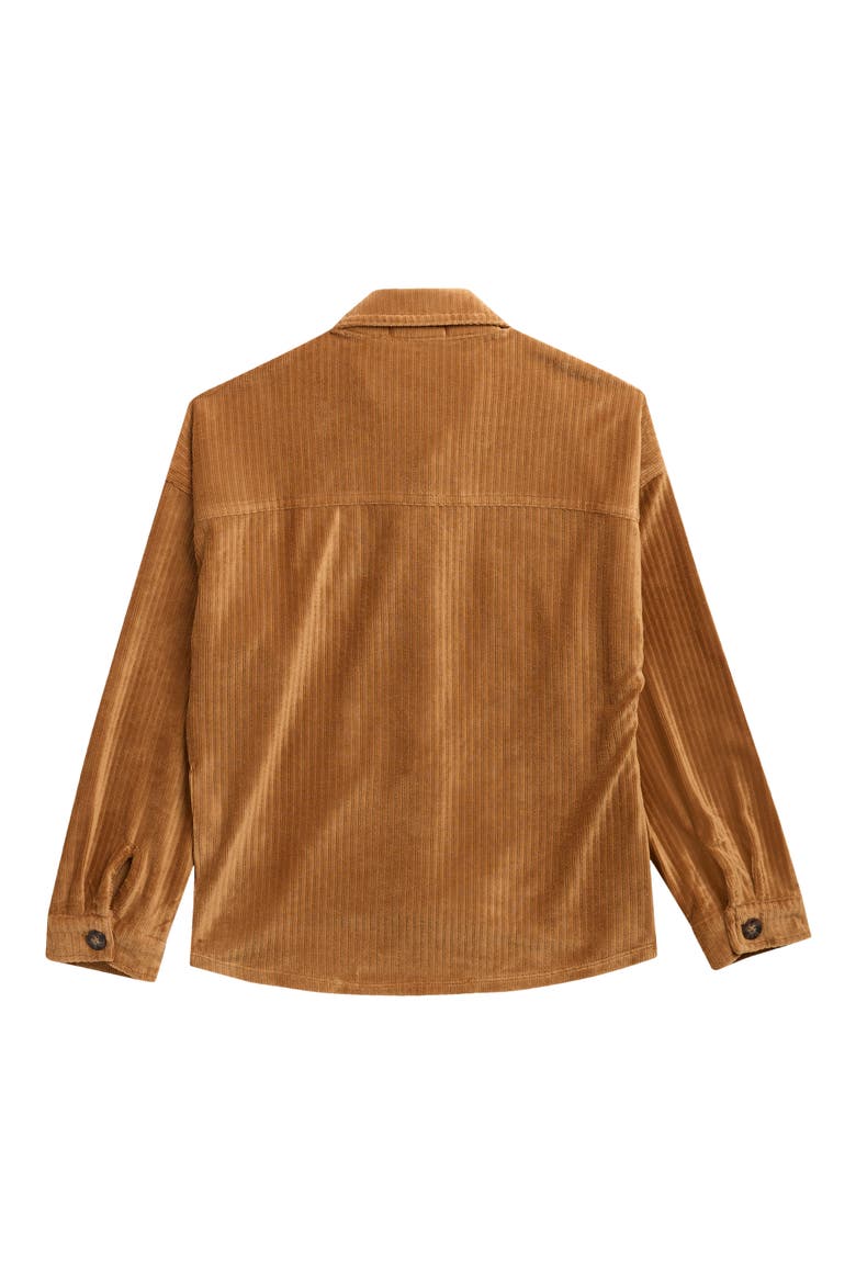 Kids' Corduroy Shirt Jacket, Alternate, color, DEEP TAN