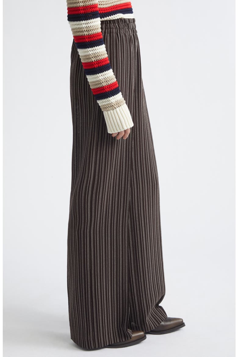 Brittany Pinstripe Wide Leg Pants, Alternate, color, GANASH/ OFF WHITE
