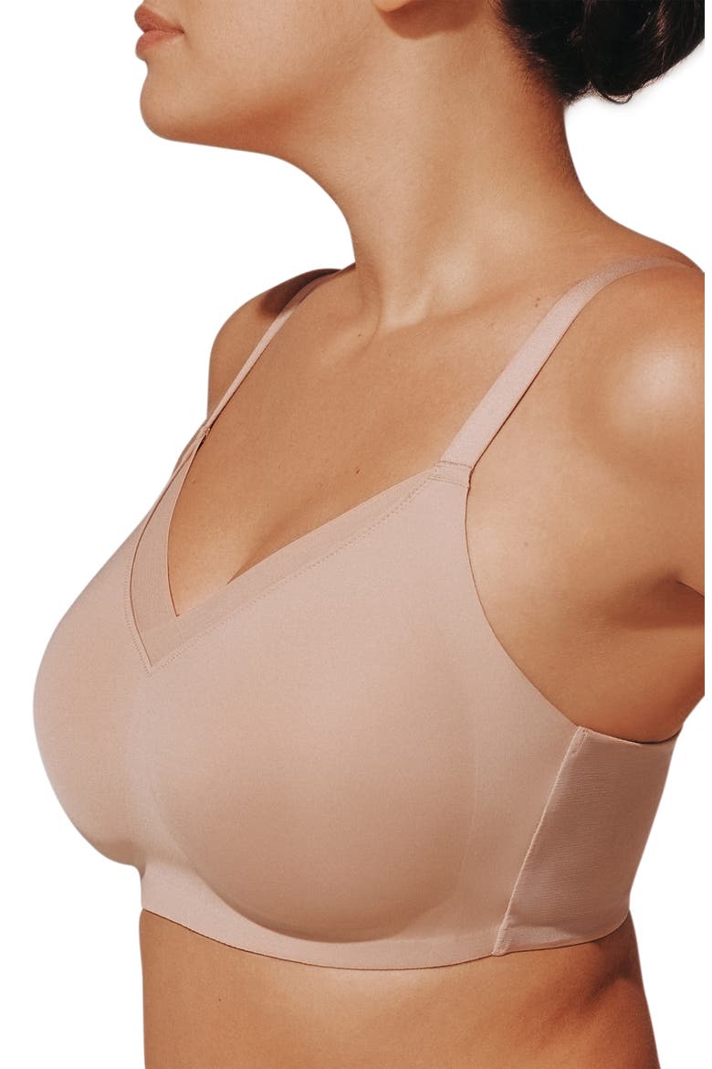 24/7® Classic Wireless Crossover Minimizer Bra, Alternate, color, TAUPE