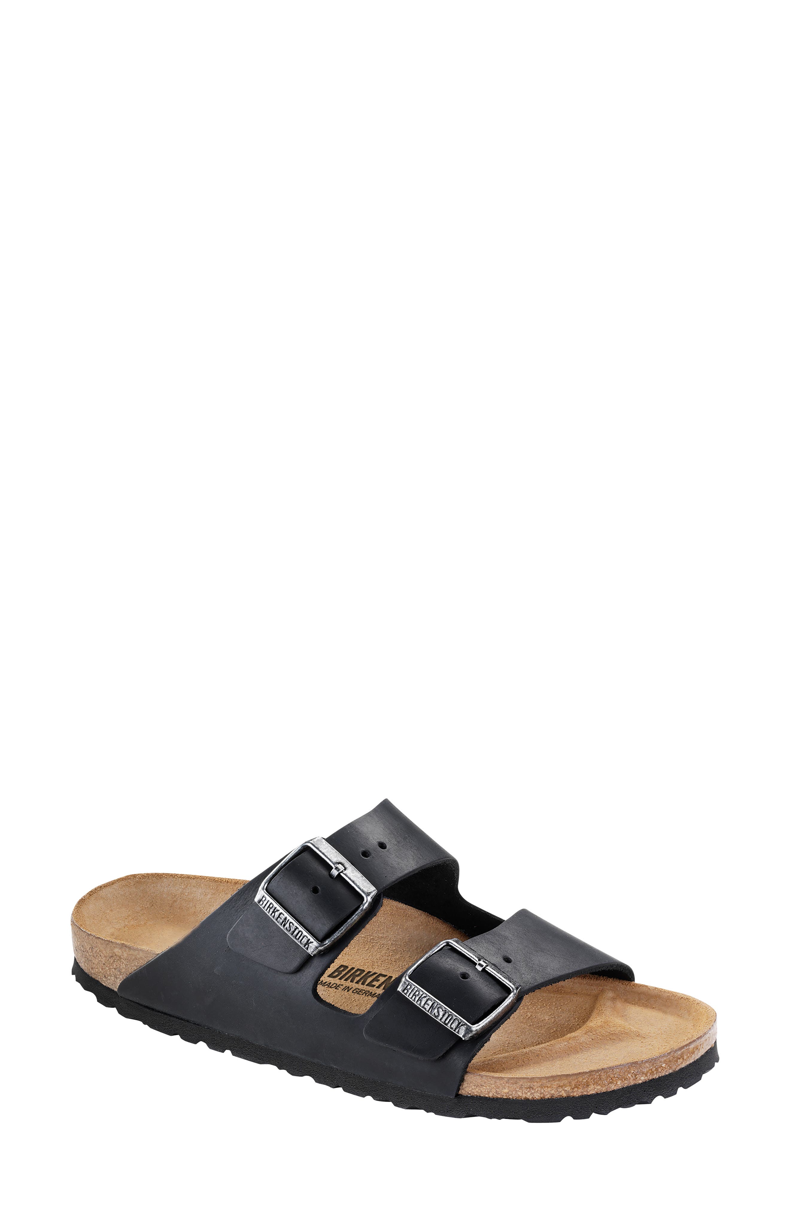 Arizona Sandal, Main, color, BLACK OILED