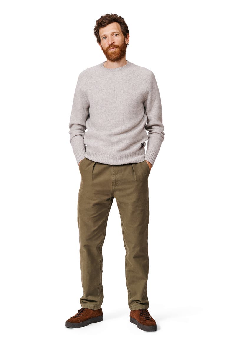 Prestwick Shetland Crew Neck Sweater, Alternate, color, Silver