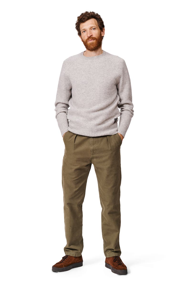 Aubin Prestwick Shetland Crew Neck Sweater, Alternate, color, Silver