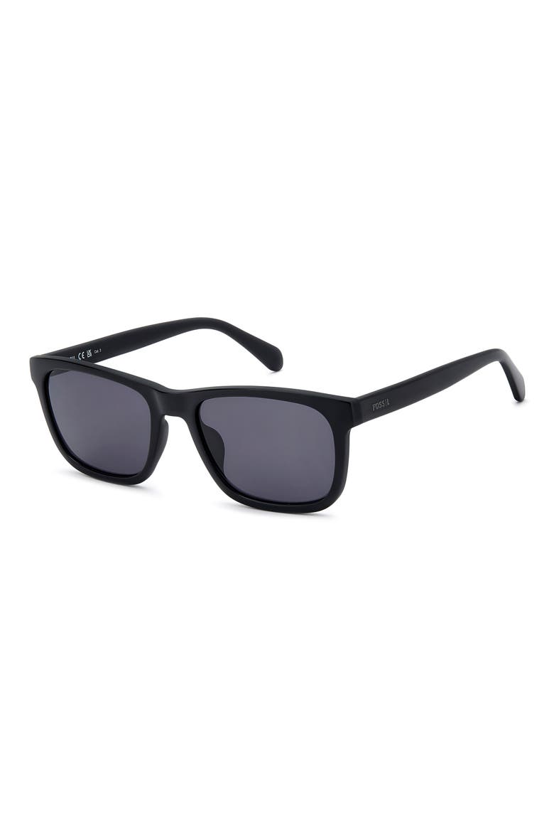 56mm Rectangular Sunglasses, Alternate, color, BLACK/ GREY