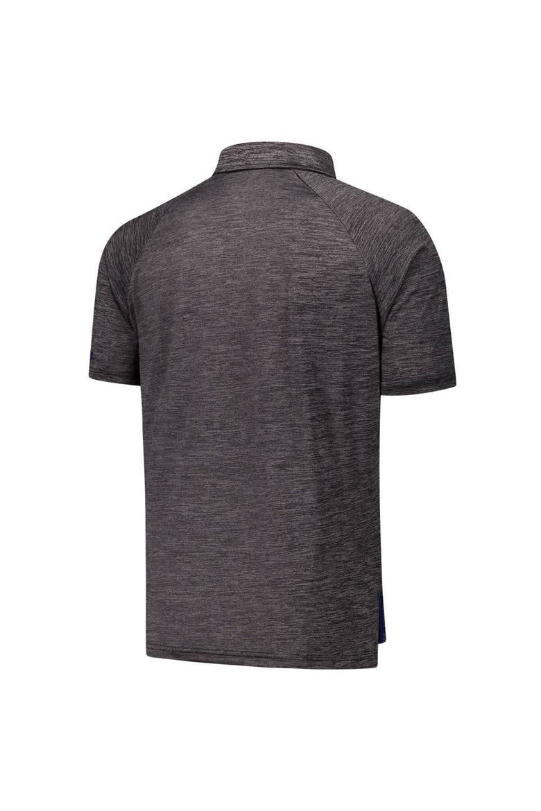 Men's Colosseum Heather Charcoal Duke Blue Devils Down Swing Raglan Team Polo, Alternate, color, Heather Charcoal