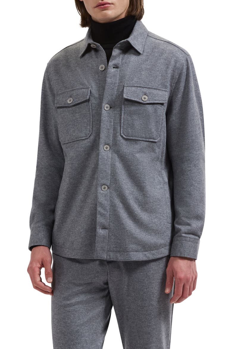 Wool Blend Shirt Jacket, Main, color, CEMENT