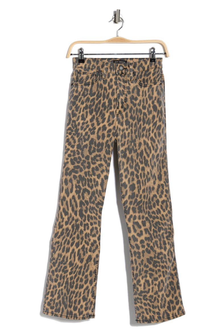 Good Kick Flare Leopard Print Jeans, Alternate, color, LEOPARD