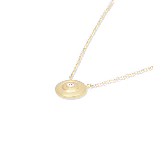 Campbell + Charlotte Evolve Small Disk Pendant Necklace In Gold