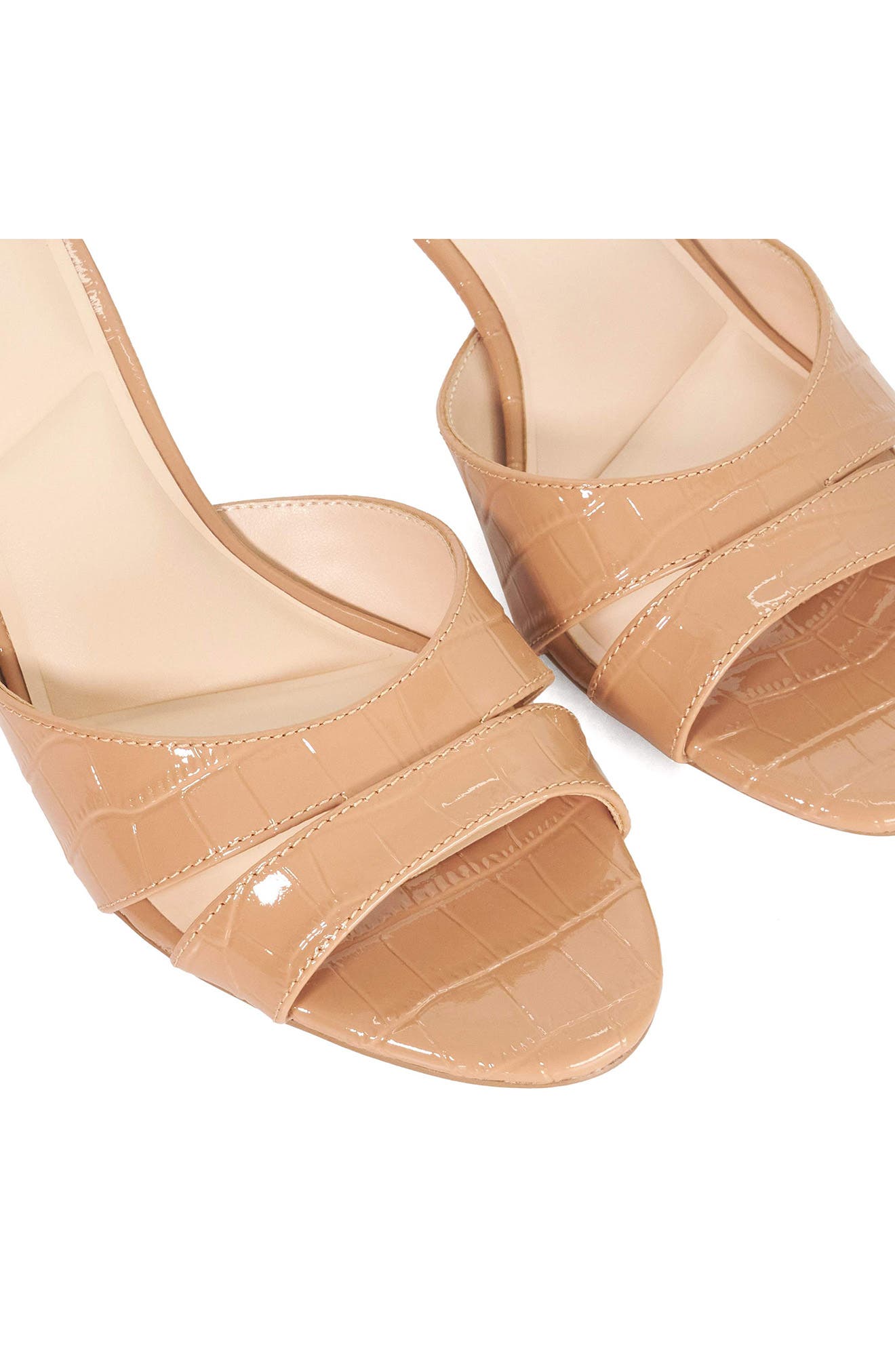 Dune London Miah Kitten Heel Slide Sandal, Alternate, color, Camel