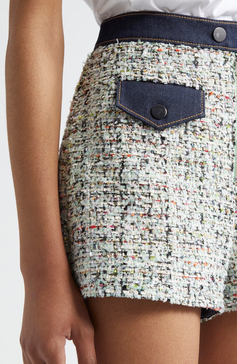 Cinq à Sept Anya Zoe Bouclé Shorts, Alternate, color, Patina Multi