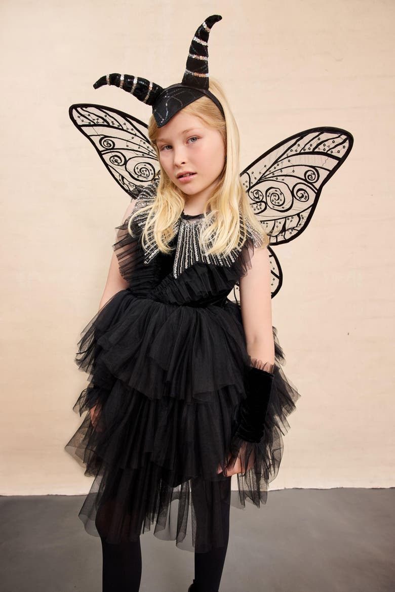 Dark Fairy Armbands for Girls, Alternate, color, Black
