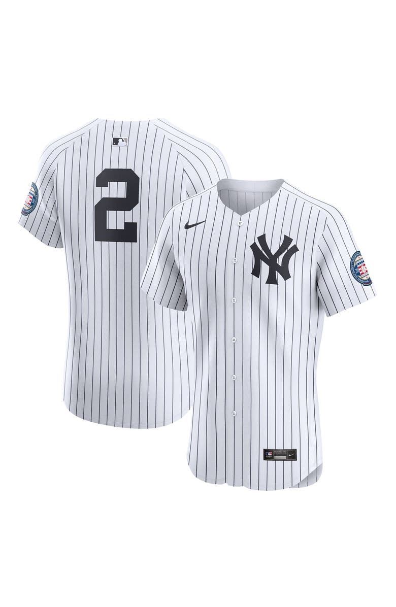 Nike Men's Nike Derek Jeter White New York Yankees Home Elite Jersey, Main, color, White