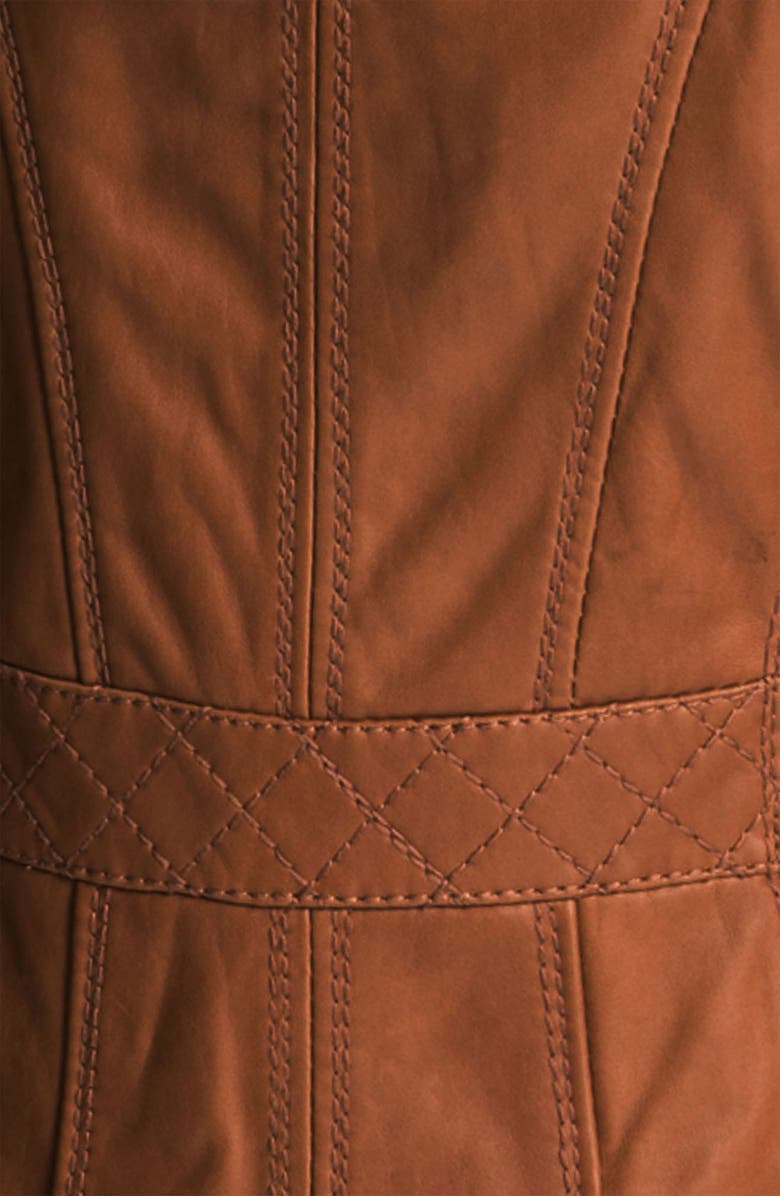 MICHAEL Michael Kors Hooded Leather Jacket, Alternate, color,