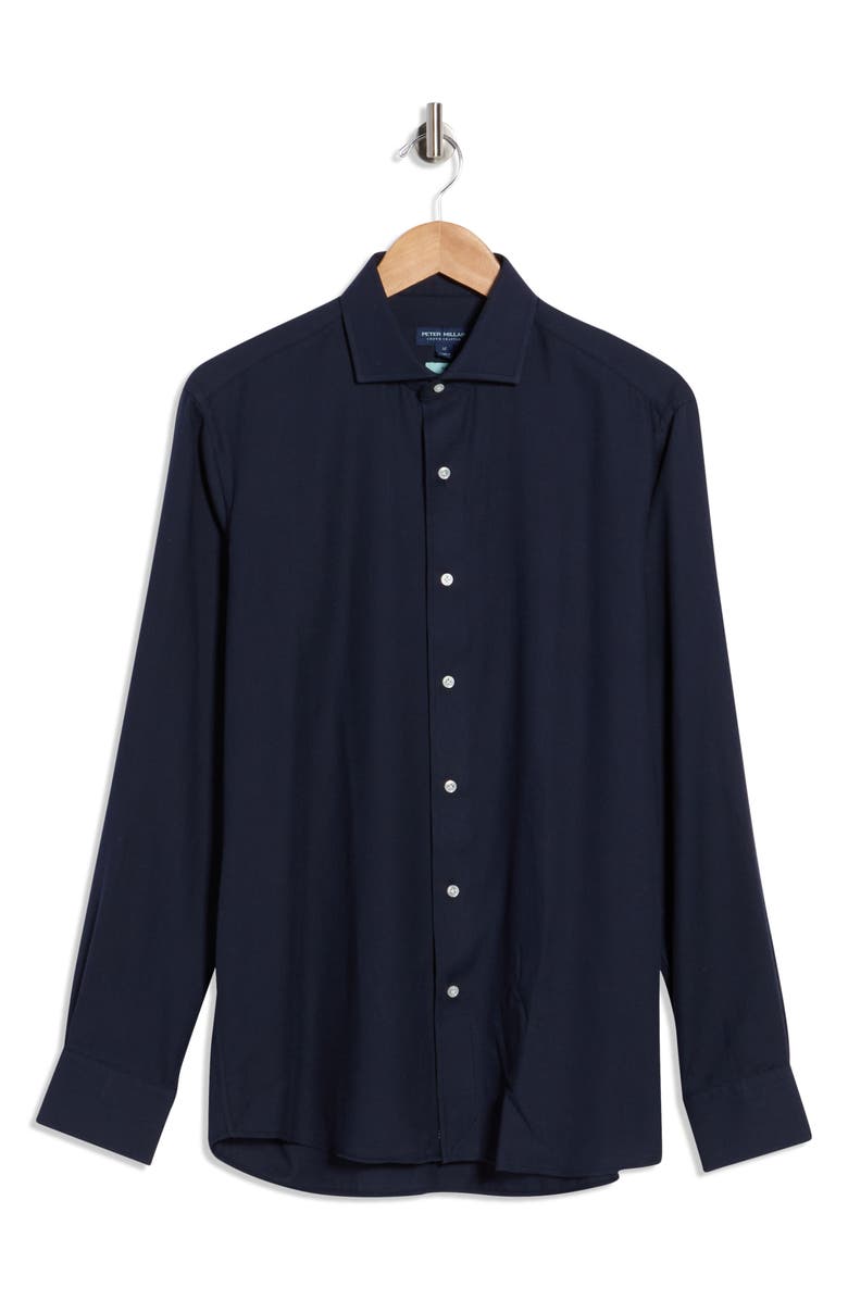 Peter Millar Amble Sport Shirt, Main, color, Navy