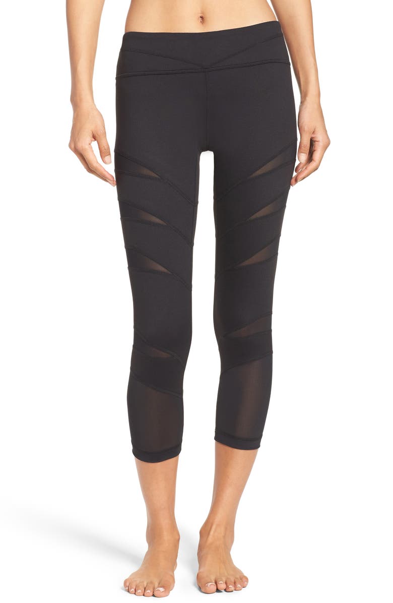 Zella Flash Crop Leggings, Main, color, 