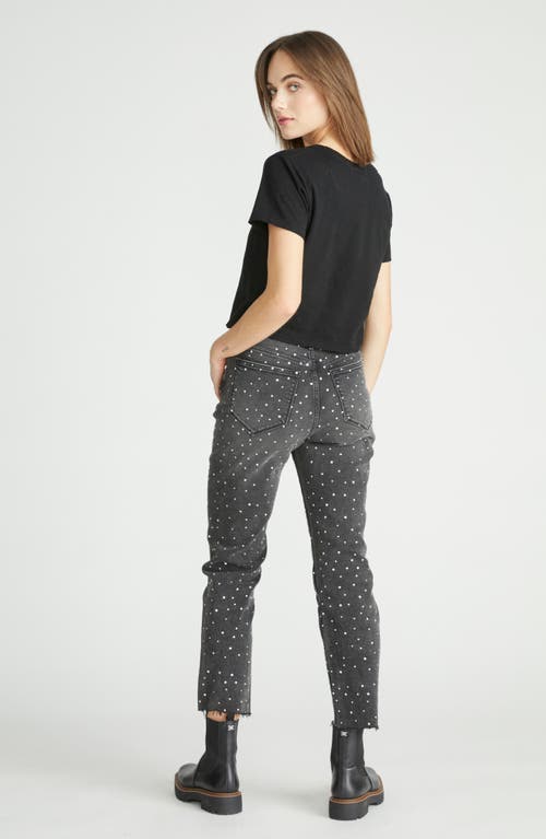 Driftwood Royce After Party High Waist Crystal Embellished Jeans In Black