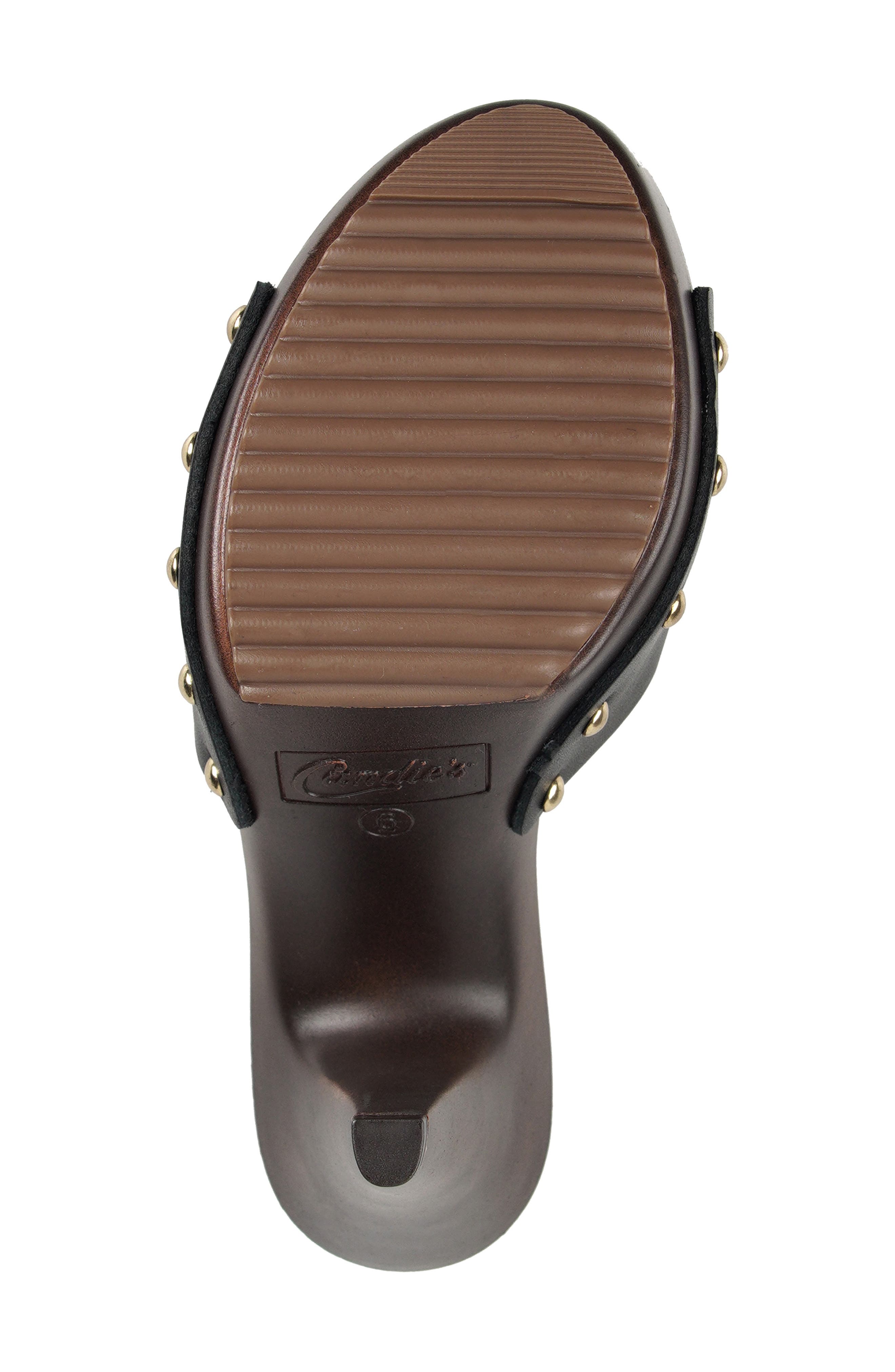 Candie's Giulianna Platform Slide Sandal, Alternate, color, Black Leather