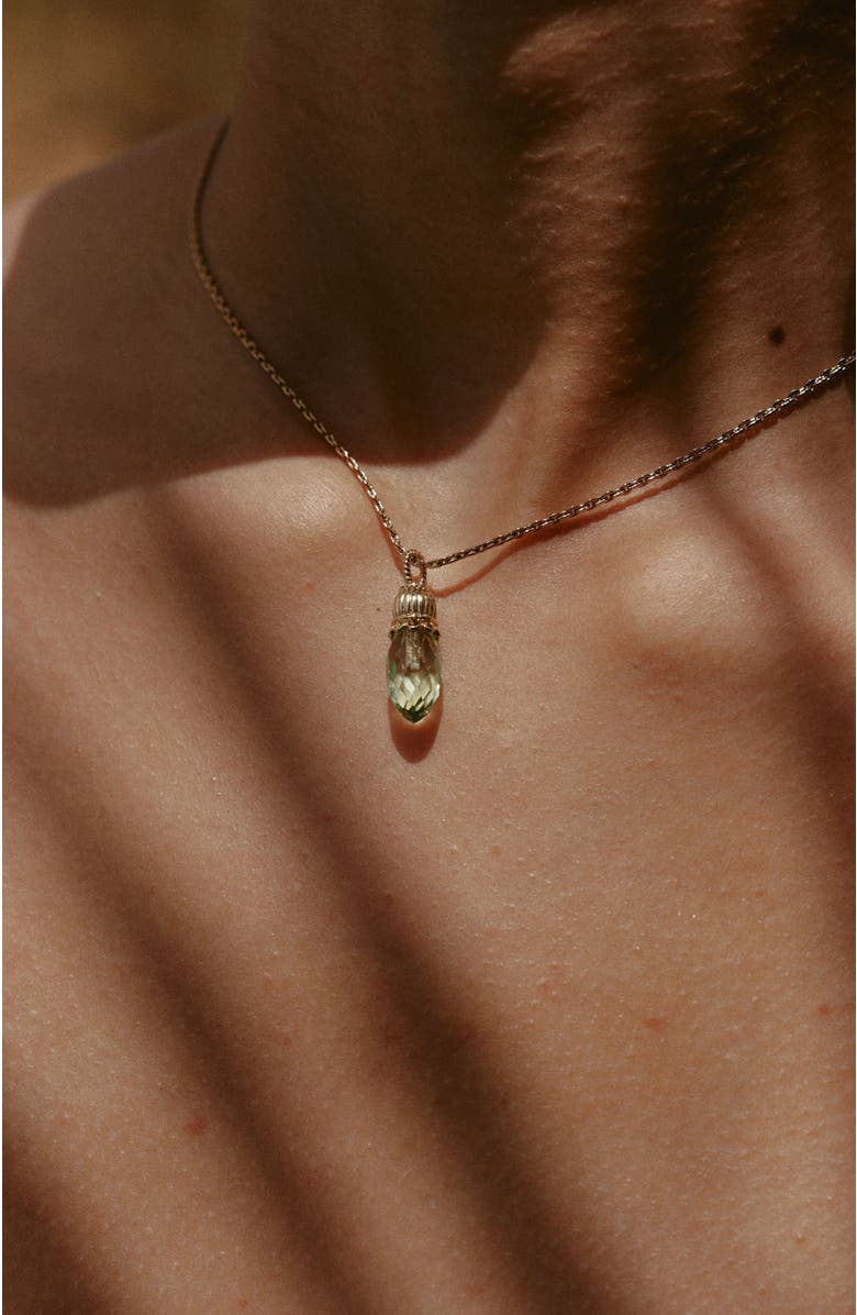 RC RETRO CHIC Nut Fairy Pendant Necklace, Alternate, color, Green & Gold