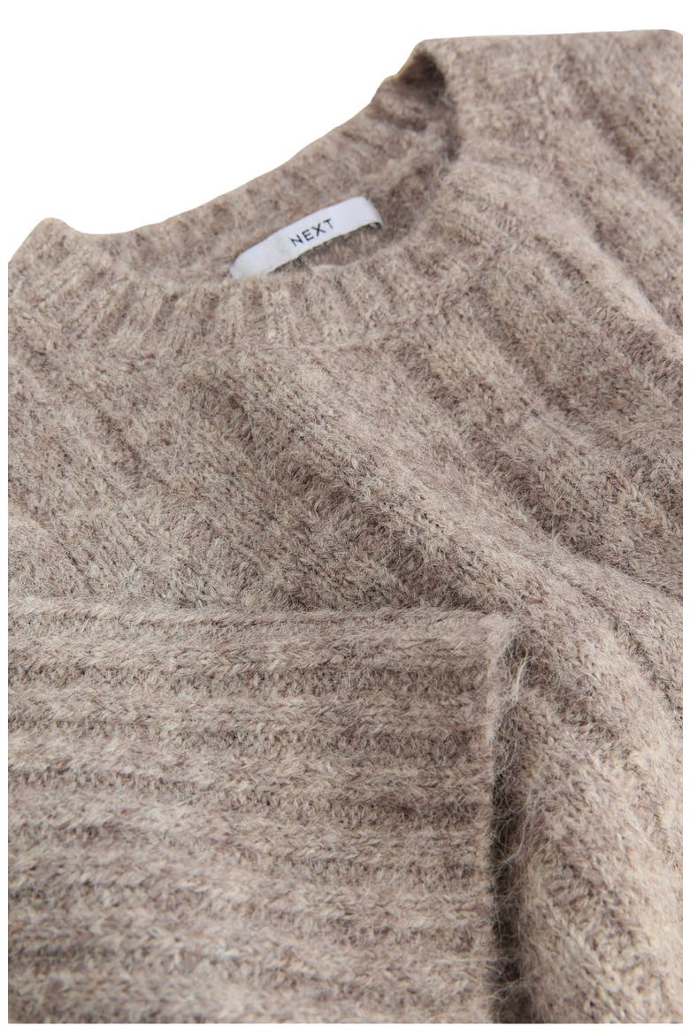 Short Sleeve Recycled Polyester Blend Sweater, Alternate, color, GREY