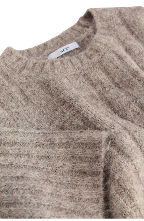 Next Short Sleeve Recycled Polyester Blend Sweater In Neutral