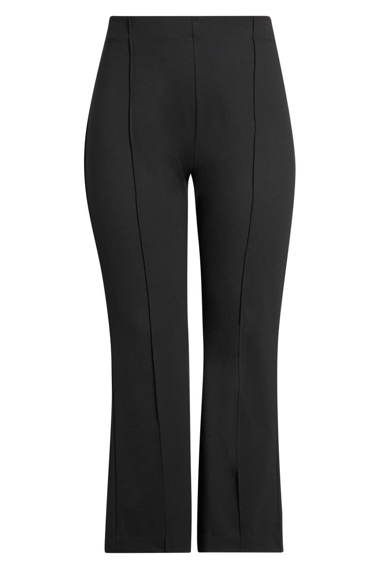 Pintuck Ponte Trousers, Main, color, BLACK