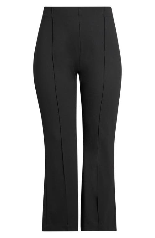 Nordstrom Pintuck Ponte Trousers in Black at Nordstrom, Size 2X