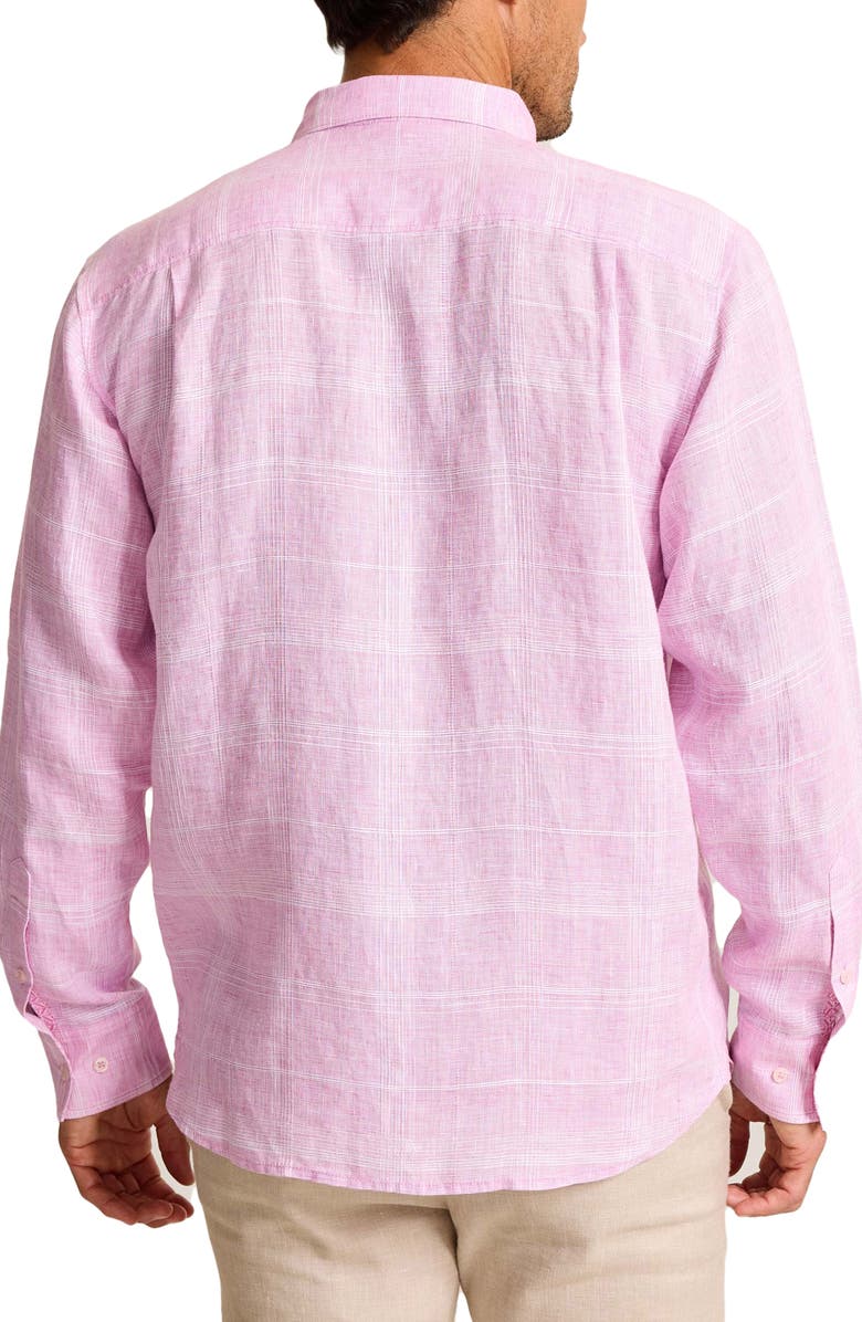 Tommy Bahama Paradiso Plaid Button-Up Shirt, Alternate, color, Pink Corsage