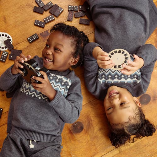 Modern Moments™ By Gerber Fair Isle Sweater In Dark Grey Heather