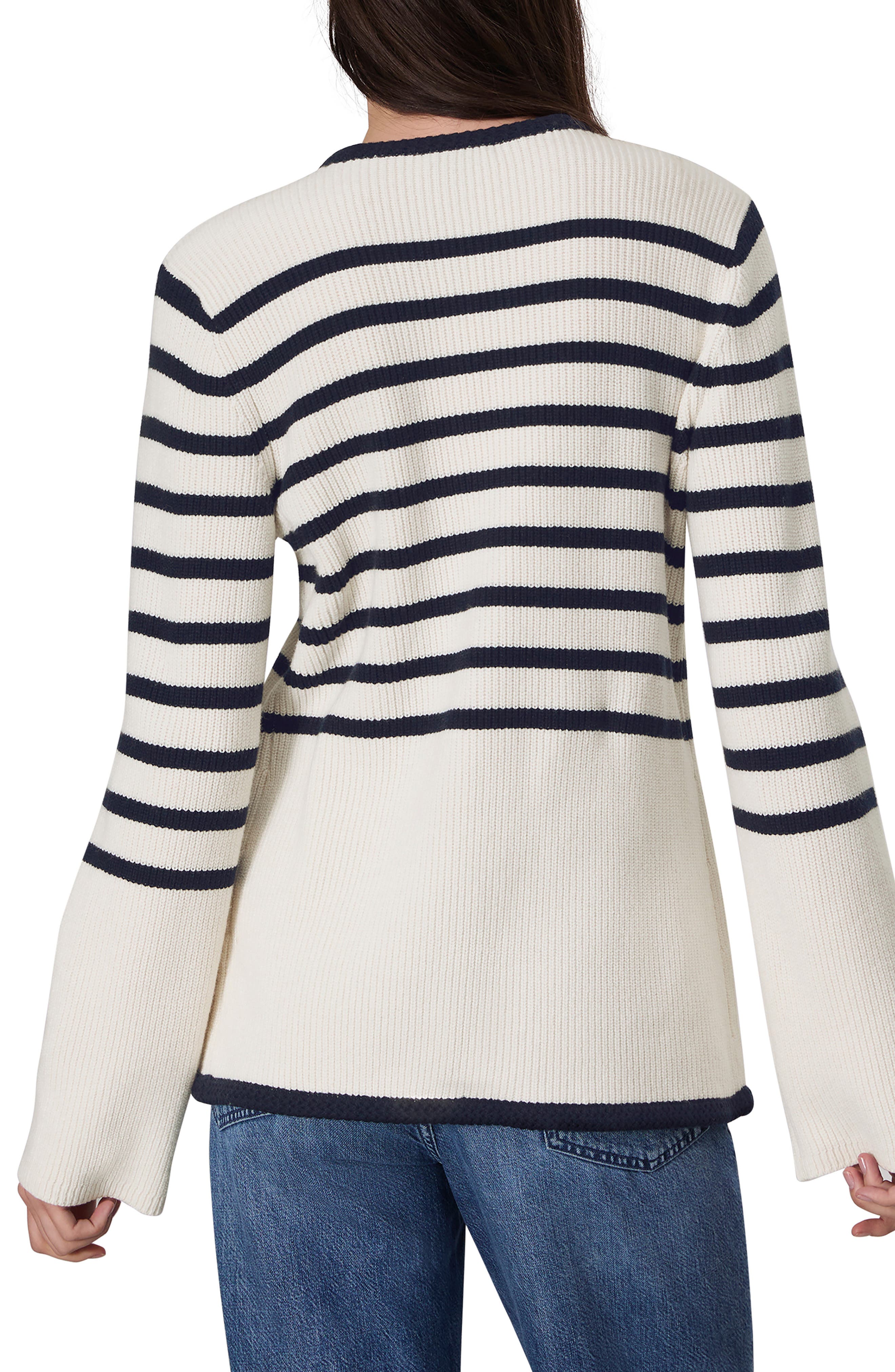 Nancy Stripe Wool Blend Cardigan - image 2