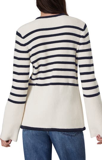 Nancy Stripe Wool Blend Cardigan