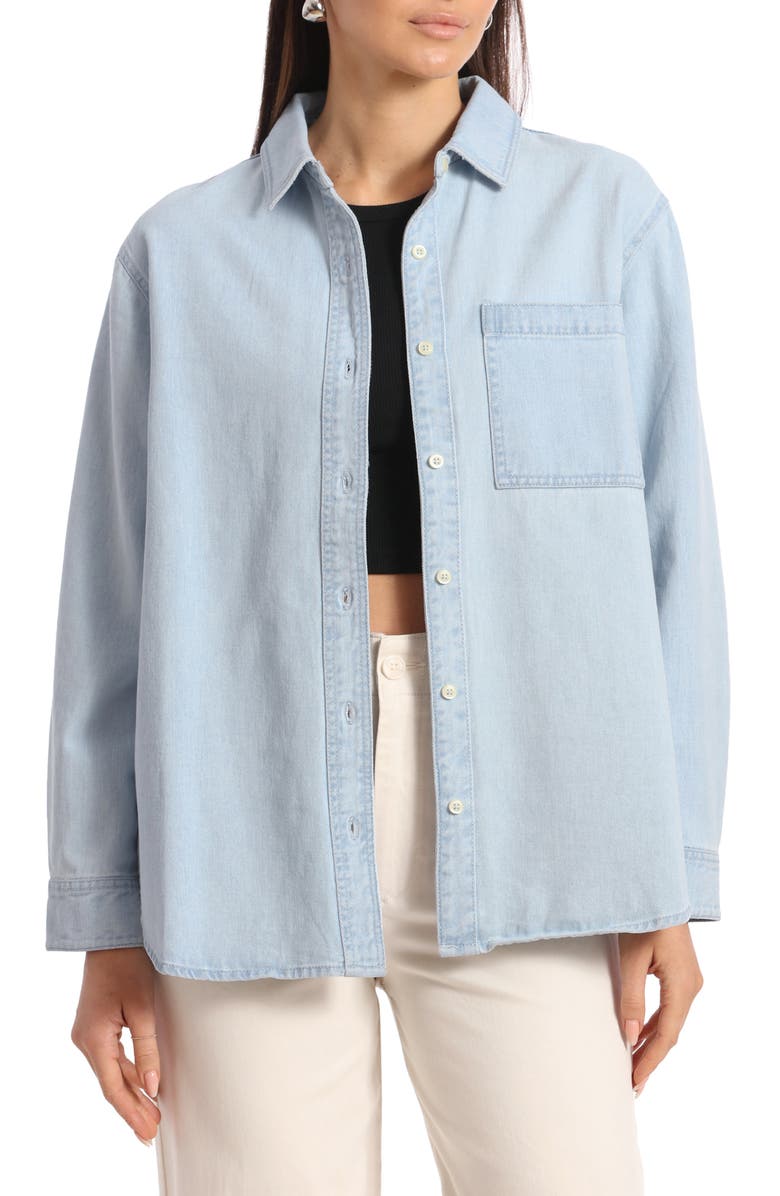 Bagatelle Cotton Denim Shirt, Alternate, color, 